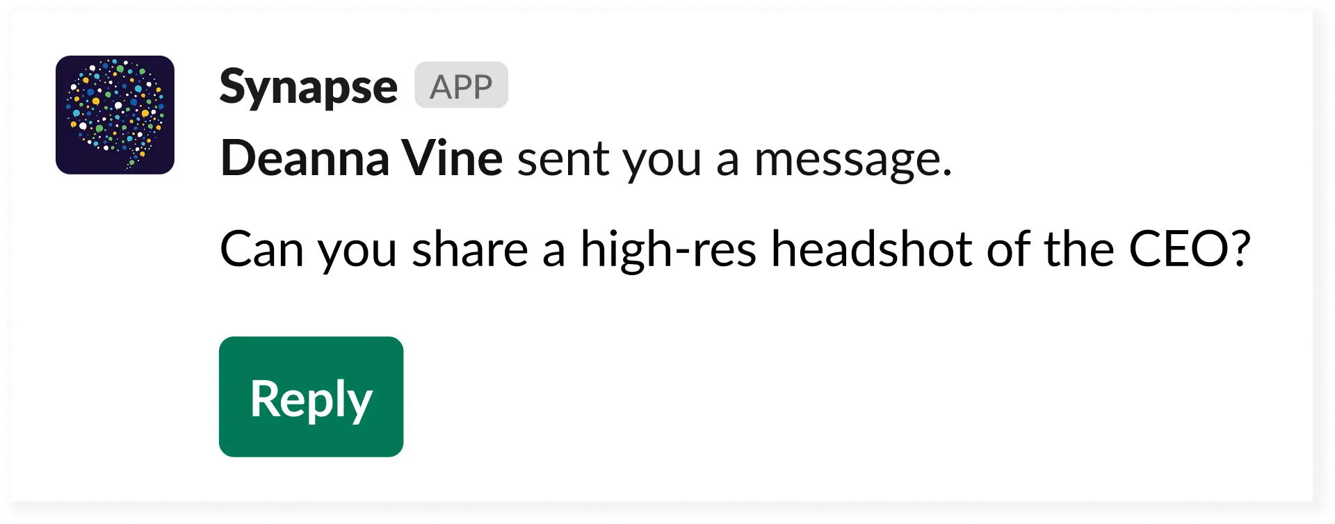 Notification: private pitch