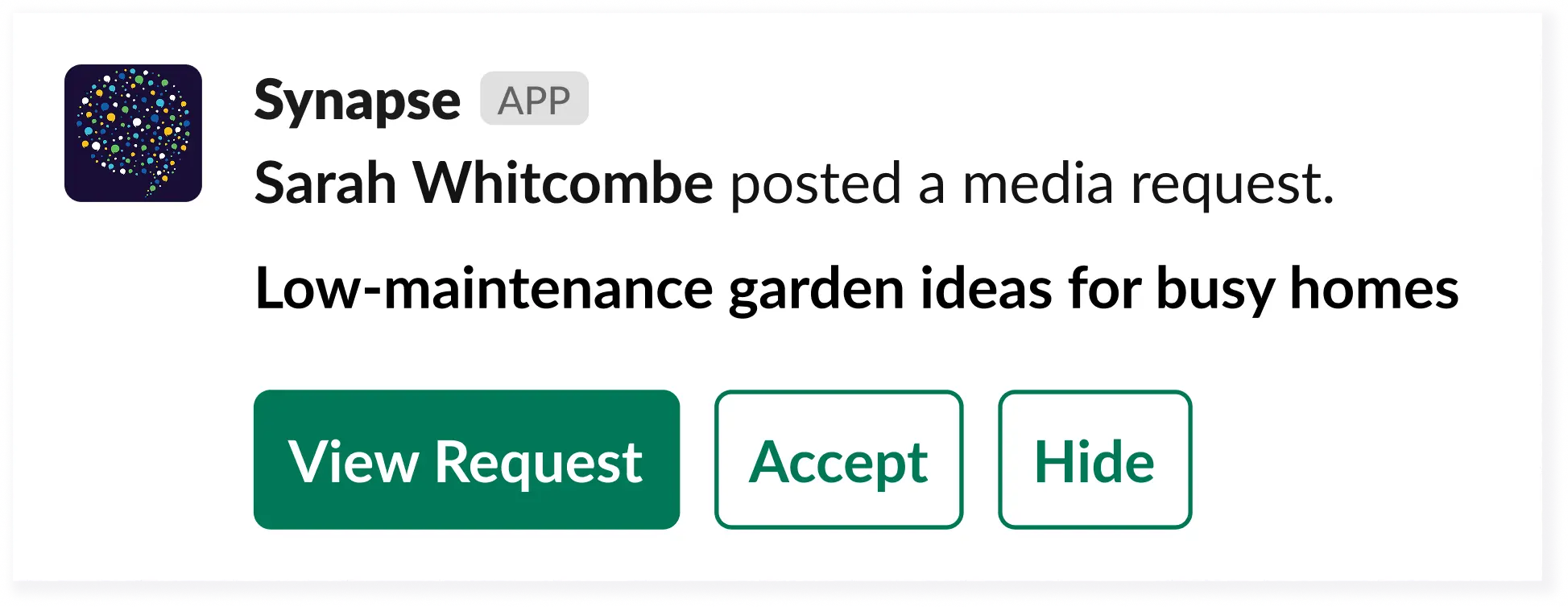 Notification: request responded